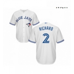 Mens Toronto Blue Jays 2 Clayton Richard Replica White Home Baseball Jersey 