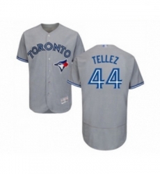 Mens Toronto Blue Jays 44 Rowdy Tellez Grey Road Flex Base Authentic Collection Baseball Jersey