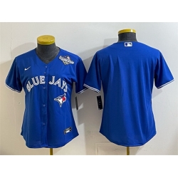 Women Toronto Blue Jays Blank Royal 2025 World Series Cool Base Stitched Baseball Jersey 