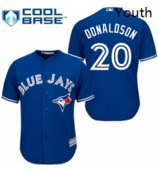 Youth Majestic Toronto Blue Jays 20 Josh Donaldson Authentic Blue Alternate MLB Jersey