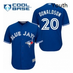 Youth Majestic Toronto Blue Jays 20 Josh Donaldson Replica Blue Alternate MLB Jersey