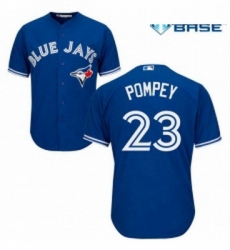 Youth Majestic Toronto Blue Jays 23 Dalton Pompey Replica Blue Alternate MLB Jersey