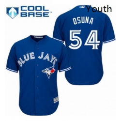 Youth Majestic Toronto Blue Jays 54 Roberto Osuna Authentic Blue Alternate MLB Jersey