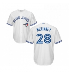 Youth Toronto Blue Jays 28 Billy McKinney Replica White Home Baseball Jersey 