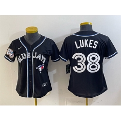 Youth Toronto Blue Jays  38 Nathan Lukes 2026 Fashion Replica Black Out 50 Seasons