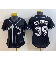 Youth Toronto Blue Jays 39 Trey Yesavage 2026 Fashion Replica Black Out Stitched Baseball Jersey Youth Toronto Blue Jays 39 Trey Yesavage 2026 Fashion Replica Black Out Stitched Baseball Jersey