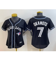 Youth Toronto Blue Jays 7 Kazuma Okamoto 2026 Fashion Replica Black Out Stitched Baseball Jersey Youth Toronto Blue Jays 7 Kazuma Okamoto 2026 Fashion Replica Black Out Stitched Baseball Jersey