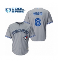 Youth Toronto Blue Jays #8 Cavan Biggio Authentic Grey Road Baseball Player Jersey