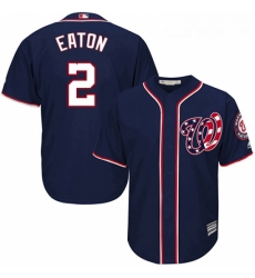 Youth Majestic Washington Nationals 2 Adam Eaton Replica Navy Blue Alternate 2 Cool Base MLB Jersey