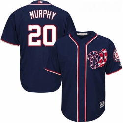 Youth Majestic Washington Nationals 20 Daniel Murphy Authentic Navy Blue Alternate 2 Cool Base MLB Jersey