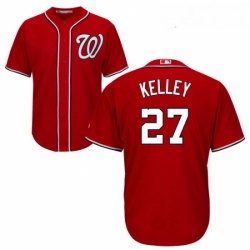 Youth Majestic Washington Nationals 27 Shawn Kelley Authentic Red Alternate 1 Cool Base MLB Jersey