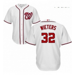 Youth Majestic Washington Nationals 32 Matt Wieters Authentic White Home Cool Base MLB Jersey