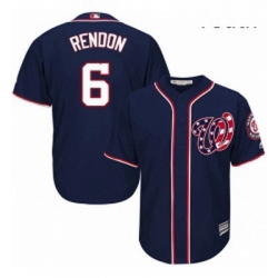 Youth Majestic Washington Nationals 6 Anthony Rendon Replica Navy Blue Alternate 2 Cool Base MLB Jersey