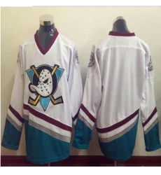 Anaheim Ducks Blank White CCM Throwback NHL Jersey