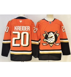 Men Anaheim Ducks  20 Chris Kreider Orange 2026 Home Stitched Hockey Jersey