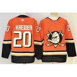 Men Anaheim Ducks  20 Chris Kreider Orange 2026 Home Stitched Hockey Jersey