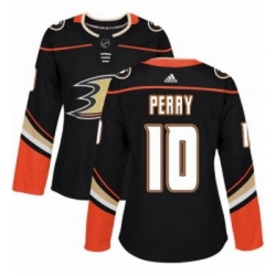 Womens Adidas Anaheim Ducks 10 Corey Perry Premier Black Home NHL Jersey 