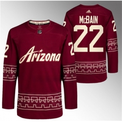 Men Arizona Coyotes 22 Jack McBain Garnet Alternate Pro Jersey