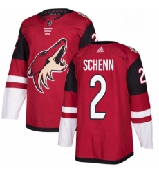 Mens Adidas Arizona Coyotes 2 Luke Schenn Authentic Burgundy Red Home NHL Jersey 