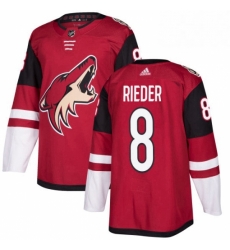 Mens Adidas Arizona Coyotes 8 Tobias Rieder Authentic Burgundy Red Home NHL Jersey 