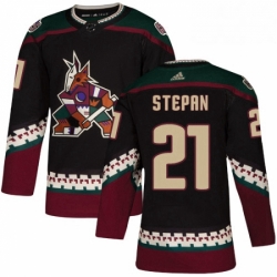 Youth Adidas Arizona Coyotes 21 Derek Stepan Premier Black Alternate NHL Jersey 