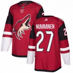 Youth Adidas Arizona Coyotes 27 Teppo Numminen Premier Burgundy Red Home NHL Jersey 