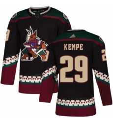 Youth Adidas Arizona Coyotes 29 Mario Kempe Authentic Black Alternate NHL Jersey 