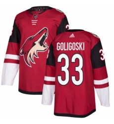 Youth Adidas Arizona Coyotes 33 Alex Goligoski Premier Burgundy Red Home NHL Jersey 