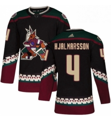 Youth Adidas Arizona Coyotes 4 Niklas Hjalmarsson Authentic Black Alternate NHL Jersey 