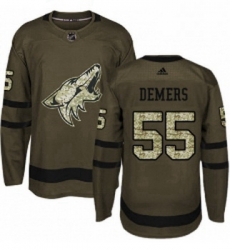 Youth Adidas Arizona Coyotes 55 Jason Demers Premier Green Salute to Service NHL Jersey 