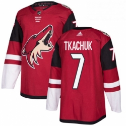 Youth Adidas Arizona Coyotes 7 Keith Tkachuk Authentic Burgundy Red Home NHL Jersey 