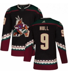 Youth Adidas Arizona Coyotes 9 Bobby Hull Authentic Black Alternate NHL Jersey 