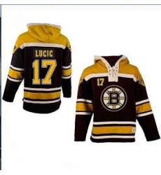 Boston Bruins 17# Milan Lucic Black Color Hooded Sweatshirt