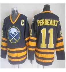 Buffalo Sabres #11 Gilbert Perreault Navy Blue CCM Throwback Stitched NHL Jersey