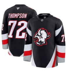 Men Buffalo Sabres 72 Tage Thompson Black 2024 25 Alternate Stitched Hockey Jersey