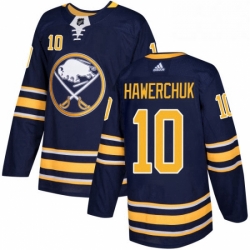 Mens Adidas Buffalo Sabres 10 Dale Hawerchuk Authentic Navy Blue Home NHL Jersey 