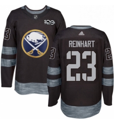 Mens Adidas Buffalo Sabres 23 Sam Reinhart Premier Black 1917 2017 100th Anniversary NHL Jersey 