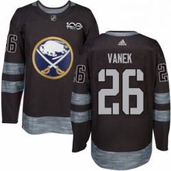 Mens Adidas Buffalo Sabres 26 Thomas Vanek Premier Black 1917 2017 100th Anniversary NHL Jersey 