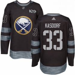 Mens Adidas Buffalo Sabres 33 Jason Kasdorf Authentic Black 1917 2017 100th Anniversary NHL Jersey 