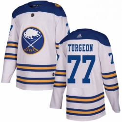 Mens Adidas Buffalo Sabres 77 Pierre Turgeon Authentic White 2018 Winter Classic NHL Jersey 