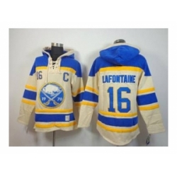 NHL Jerseys Buffalo Sabres #16 Lafontaine Blue-Cream[Pullover Hooded Sweatshirt Patch C]