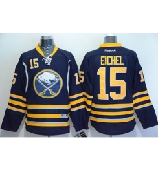 Sabres #15 Jack Eichel Navy Blue Stitched NHL Jersey