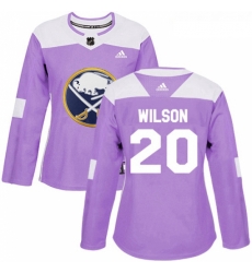 Womens Adidas Buffalo Sabres 20 Scott Wilson Authentic Purple Fights Cancer Practice NHL Jersey 