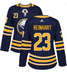 Womens Adidas Buffalo Sabres 23 Sam Reinhart Authentic Navy Blue Home NHL Jersey 