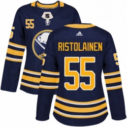 Womens Adidas Buffalo Sabres 55 Rasmus Ristolainen Authentic Navy Blue Home NHL Jersey 