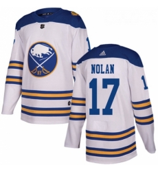 Youth Adidas Buffalo Sabres 17 Jordan Nolan Authentic White 2018 Winter Classic NHL Jersey 