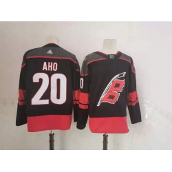 Hurricanes 20 Sebastian Aho Black 2020 21 Reverse Retro Adidas Jersey