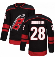 Youth Adidas Carolina Hurricanes 28 Elias Lindholm Premier Black Alternate NHL Jersey 