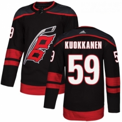 Youth Adidas Carolina Hurricanes 59 Janne Kuokkanen Premier Black Alternate NHL Jersey 