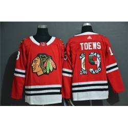 Blackhawks 19 Jonathan Toews Red Fashion Adidas Jersey